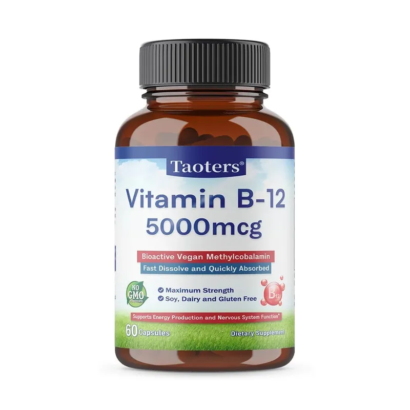 Vitamina B12 5000 mcg - Força Extra - Suplemento para apoiar os níveis de energia Clareza mental Saúde do sistema nervoso