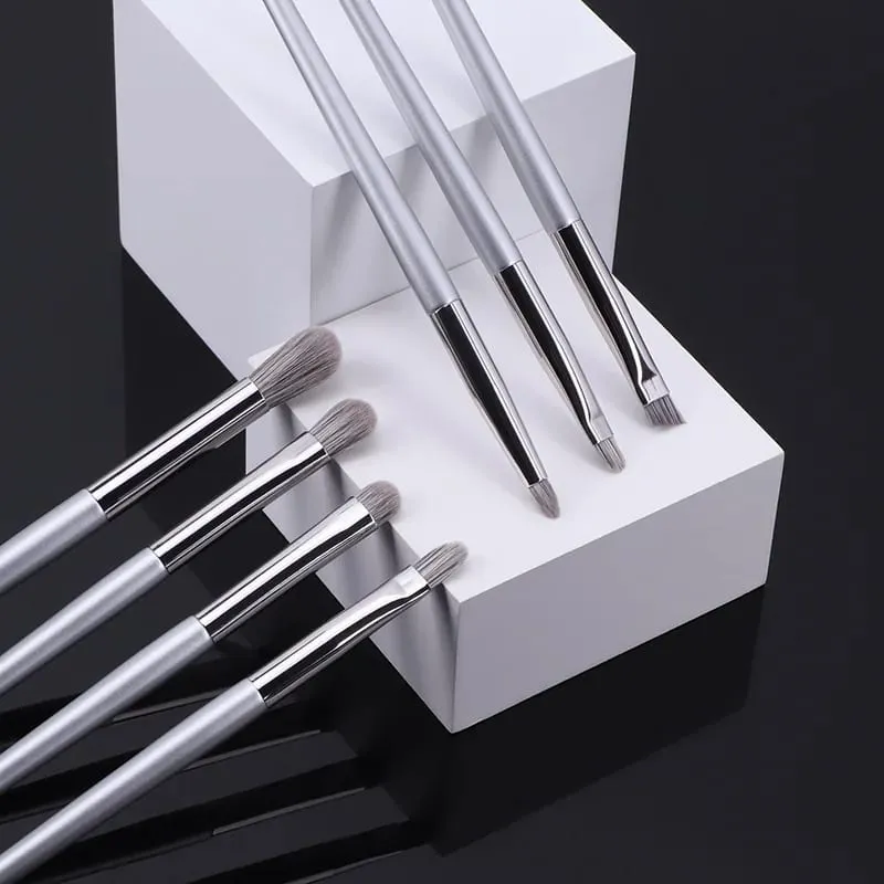 12pçs kit de pincéis de maquiagem profissional, cabelo de cabra natural, base em pó, contorno, sobrancelha, sombra, lábios, ferramentas de maquiagem — image 3