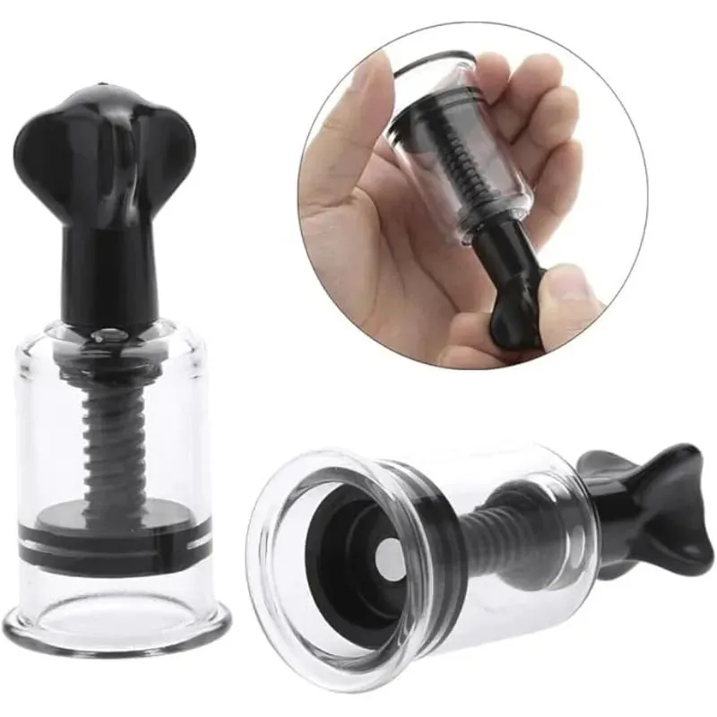 2pcs BDSM Adult Nipple Suction Cup Breast Clitoris Sucker Erotic Nipple Clamp Pump Adult Game Breast-fed Sex Toys for Women Men