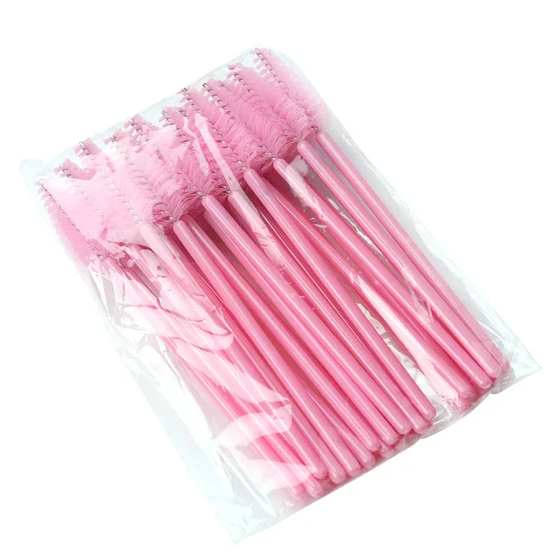 Pincel de sobrancelha para cílios, 50 peças, forma de gota de água, material de nylon, pincéis de maquiagem, extensão de cílios, ferramentas de beleza, varinha de rímel