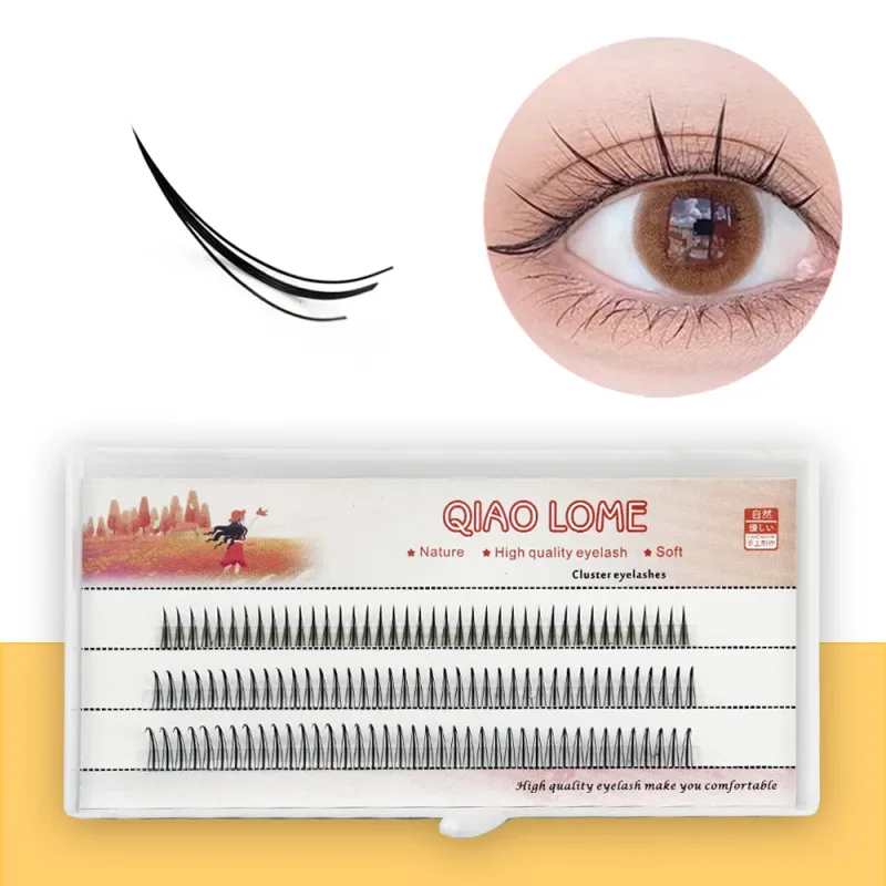 Cluster Lashes Natural Eyelash Extension Fluffy Fox Eye Lashes Mixed Tary Large Capacity Anime Lashes DIY Eyelash Cluster