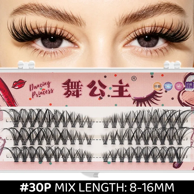 3 linhas diy grosso individual cluster extensões de chicote segmentado natural lash clusters estilo olho auto-enxerto cílios maquiagem