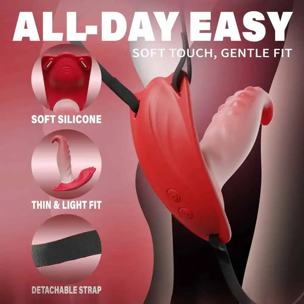 Vibrador wearable mini clit calcinha borboleta vibrador com vibrações de controle remoto discreto rosa brinquedo sexo feminino casal prazer