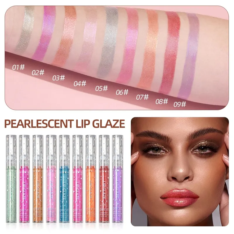 9 cores conjuntos de brilho labial de longa duração brilho batom líquido hidratante luminoso lipgloss maquiagem brilhante kits de esmalte labial