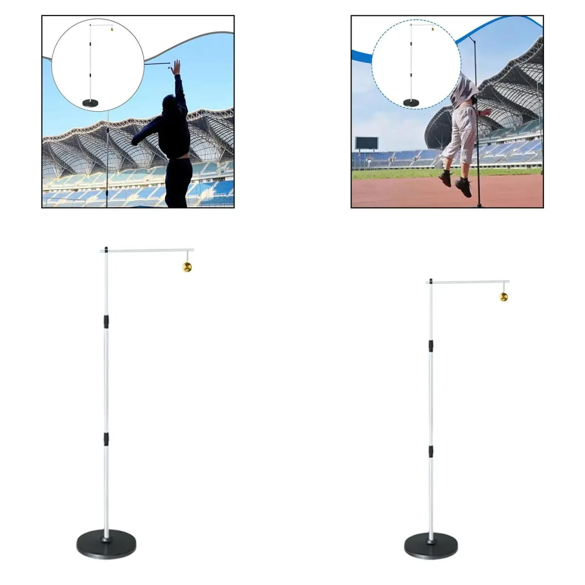 Testador de salto vertical, ferramenta de treinamento de salto de chão, estrutura de aço para escolas esportivas e medição de exercícios em casa