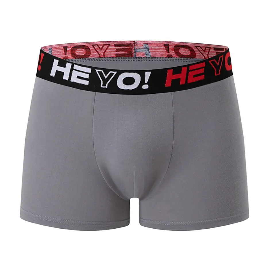 4-Piece Set of Men's Solid Color Cotton Underwear, Casual and Versatile, Elastic Waist, Comfortable Four Corner Plus Size Shorts — image 1