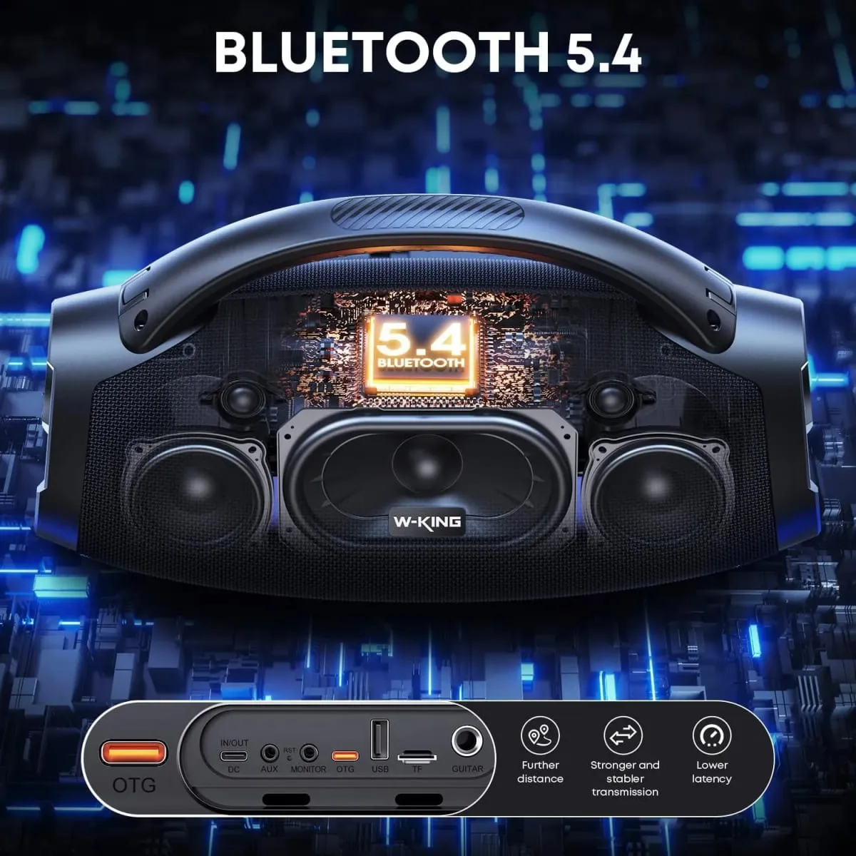 330W Peak 無線音箱大型藍牙揚聲器 7.5 吋重低音/IPX7 防水派對戶外重低音