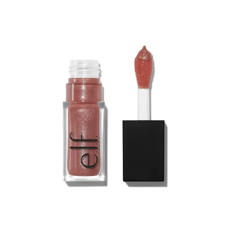 Novo elf brilho labial de 8 cores e blush em pó multicolorido, textura fina, leve, hidratante, nutritivo, bálsamo labial, cosméticos de cuidados