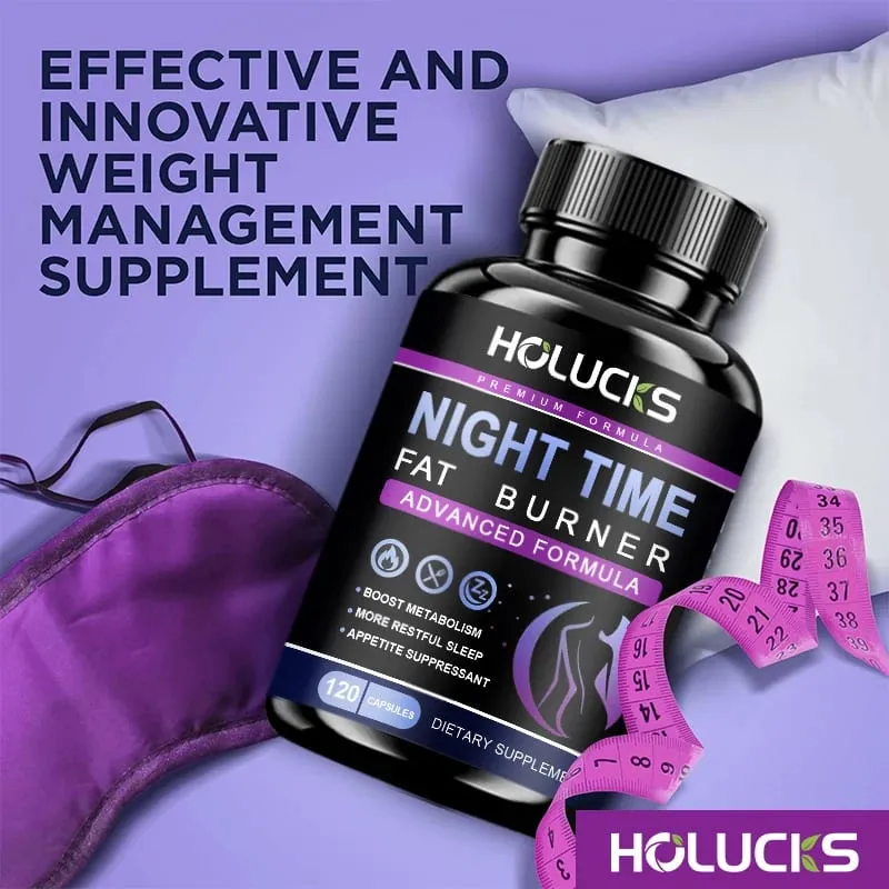 Queimador de gordura noturna extra forte promove início rápido do sono, aumenta o metabolismo e equilibra o cortisol, reduz os desejos noturnos