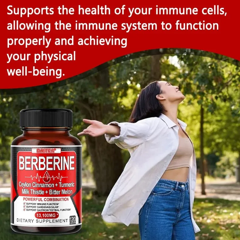 Berberine and Ceylon Cinnamon Capsules-Good for Cardiovascular and Digestive Health Strengthens The Immune System Anti-oxidant