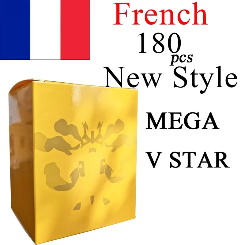 Versão francesa pokemon cartões vmax v ex gx mega carte coleção batalha treinador brinquedos de natal das crianças presente