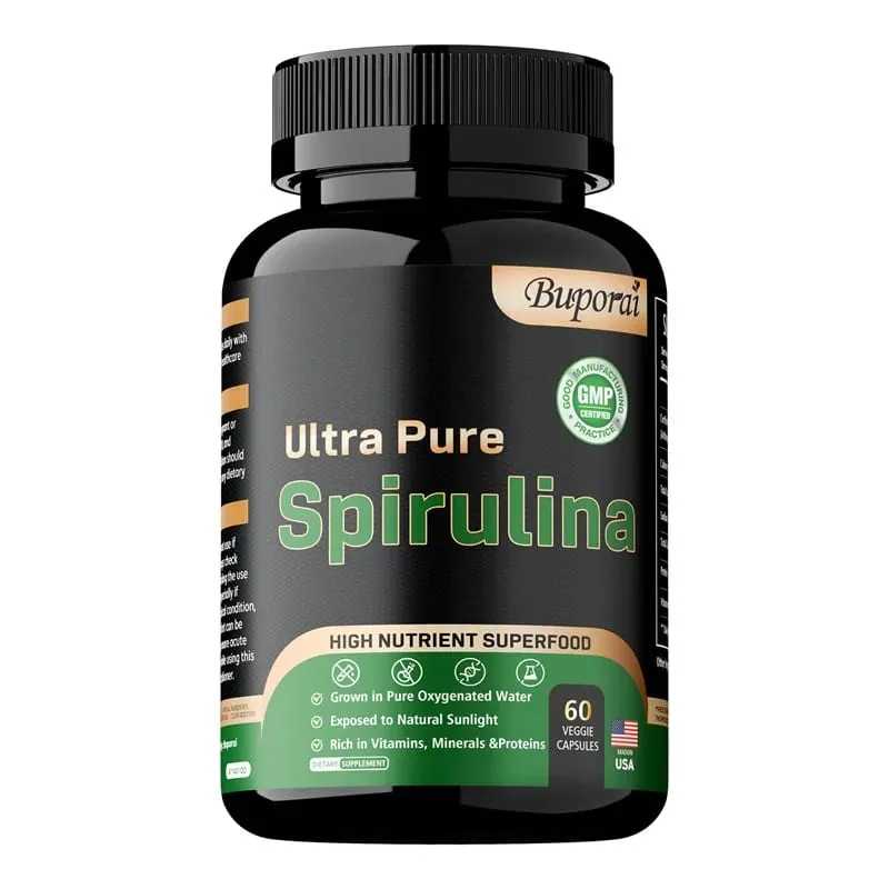 Spirulina orgânica - antioxidante cardiovascular do sistema imunológico de desintoxicação melhora a saúde digestiva