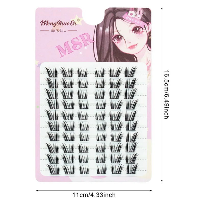 Cílios postiços C Curl Natural & Wispy Lash Wisps Manga Cílios autoadesivos perfeitos para meninas noite fora ferramentas de maquiagem para os olhos