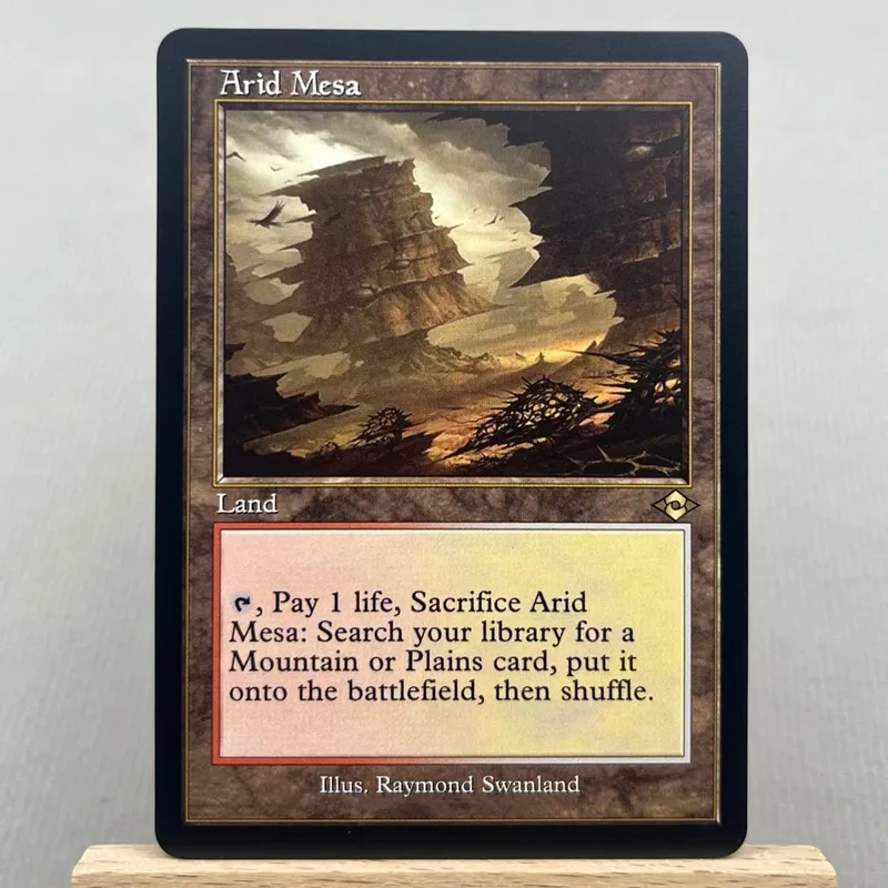 MH2 HOLO7-Ⅰ03 Cartões Tcg Alemão Núcleo Negro Ragavan Ágil Saga de Urza Buscar Terras Áridas Mesa os Cofres da Cabal