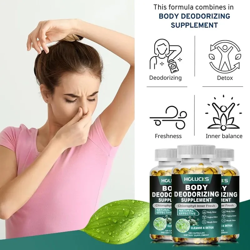 Cápsulas de clorofila natural suplementam desintoxicação interna e desodorante corporal para promover o bem-estar digestivo e da pele — image 2