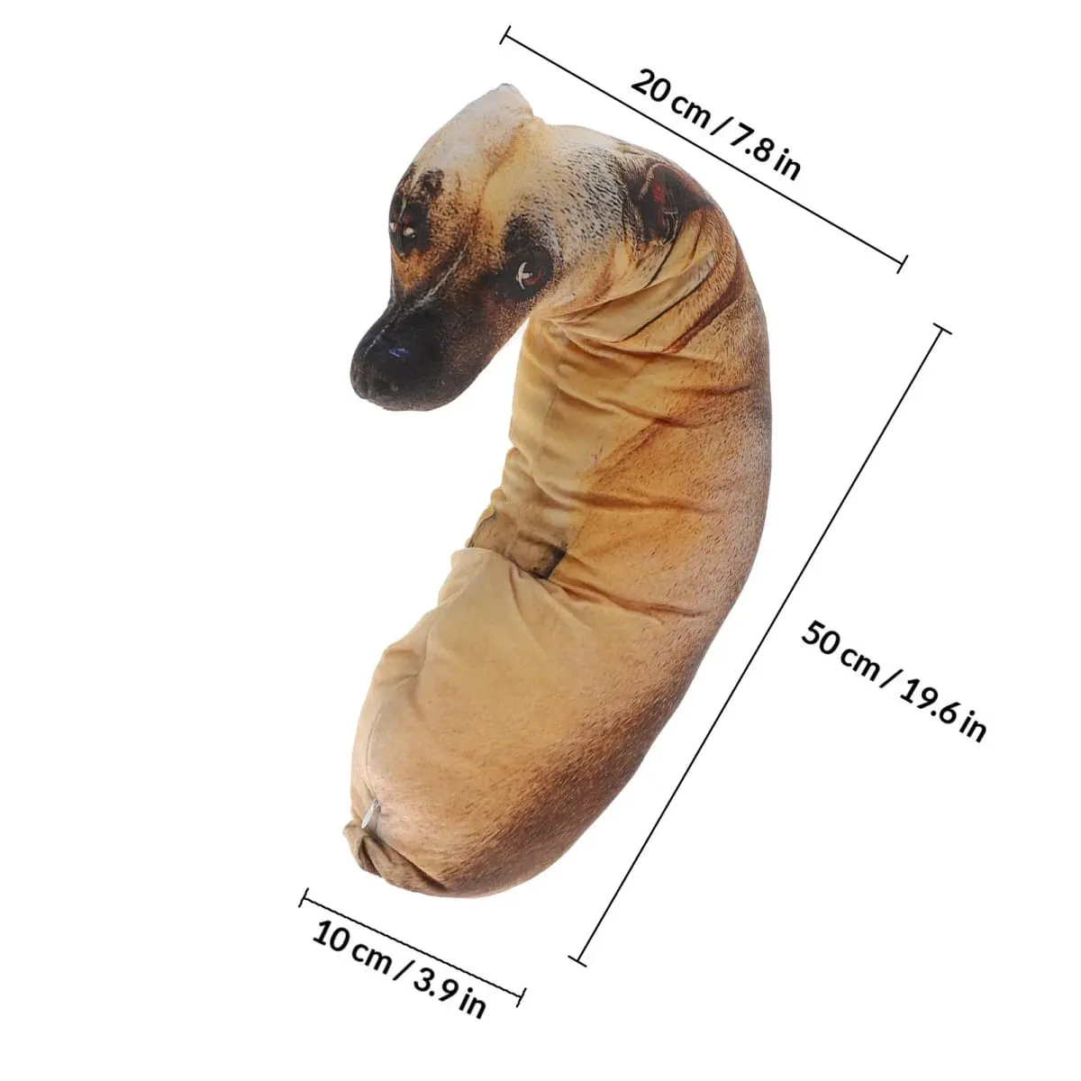 Travesseiro de simulação 3D para cachorro, almofada de apoio confortável em formato estéreo de corpo inteiro de algodão PP de alta densidade para quarto de berçário de crianças