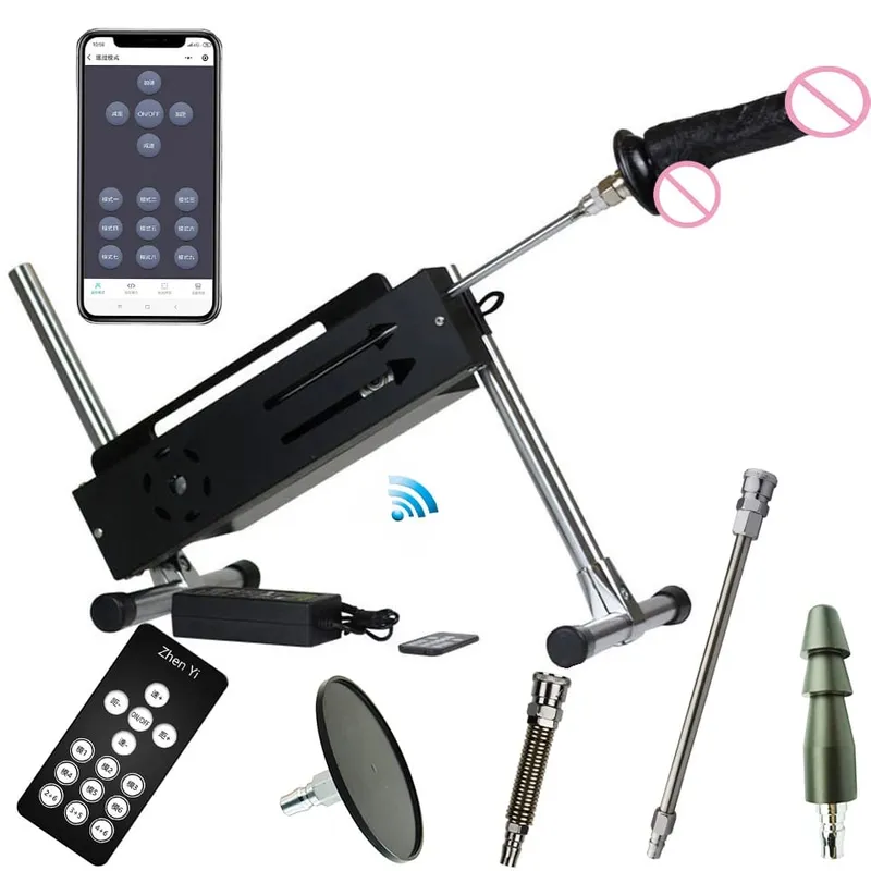 App inteligente premium sistema de máquina de sexo silicone vibrador empurrando amor máquina de sexo massageador de controle remoto para mulher