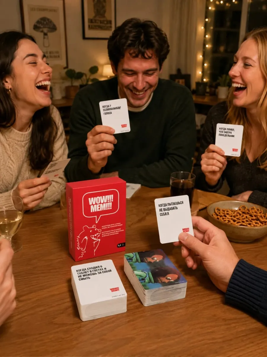 Russian Version Meme Card Game Funny Party Game with Meme Cards Social Deduction Board Game for Friends Family Entertainment