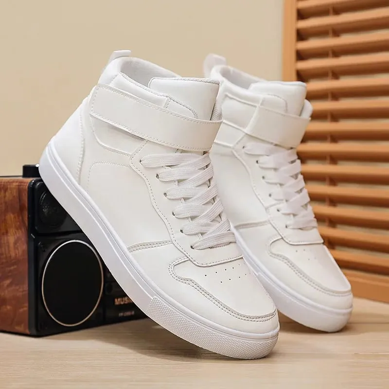 Branco vulcanizado tênis masculino sapatos confortáveis ​​planos rendas até zapatillas hombre outono primavera tênis de alta qualidade mais tamanho 39-48
