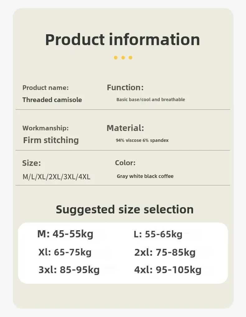 M-4XL para 45-105kg algodão rosqueado plus size camisola com sutiã embutido para mulher modal sem costura roupa interior regatas