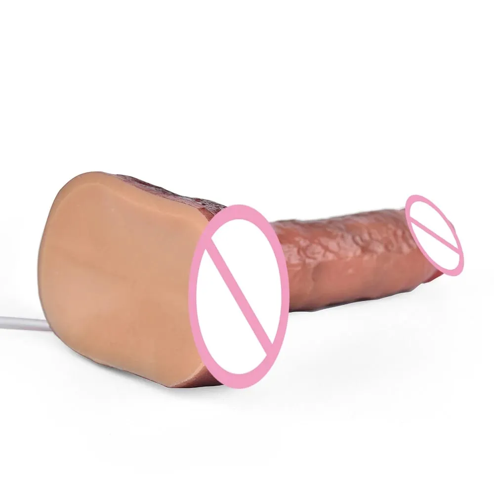 Pênis realista de silicone, ejaculação, grande vibrador realista com ventosa, toque de pele, brinquedos sexuais anais para mulheres