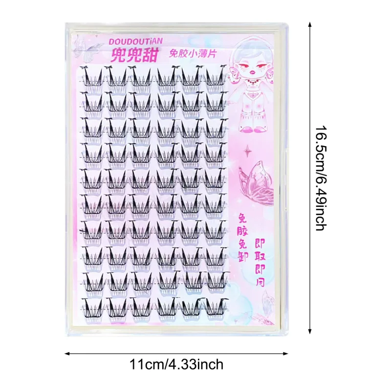 Cílios postiços C Curl Natural & Wispy Lash Wisps Manga Cílios autoadesivos perfeitos para meninas noite fora ferramentas de maquiagem para os olhos