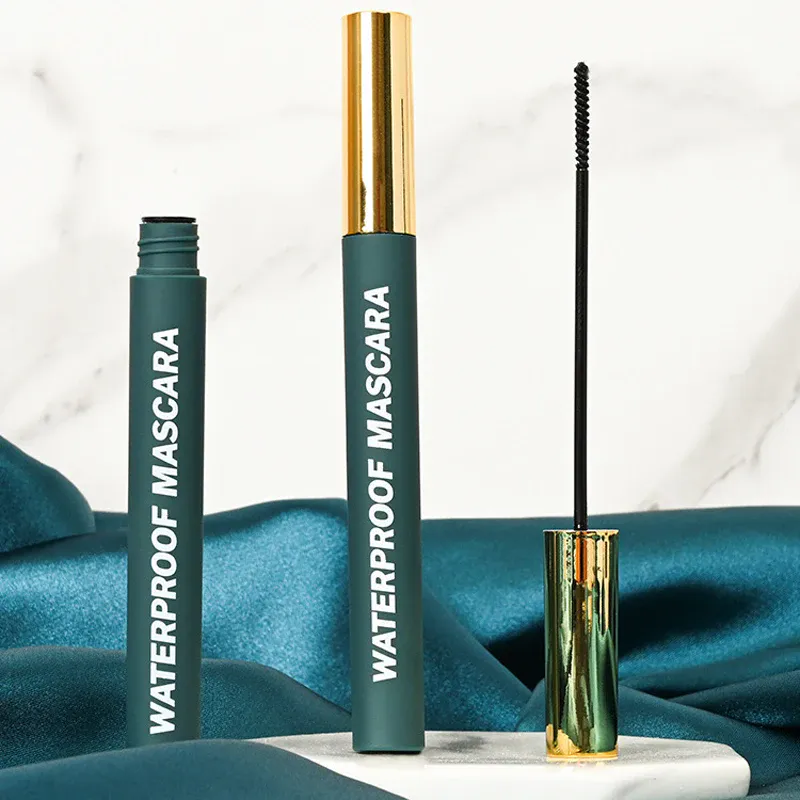 4D Black Mascara Thick Curling Long-Lasting Waterproof Smudge-Proof Silk Fiber Mascara Lengthens Eyelashes Extension Eye Makeup