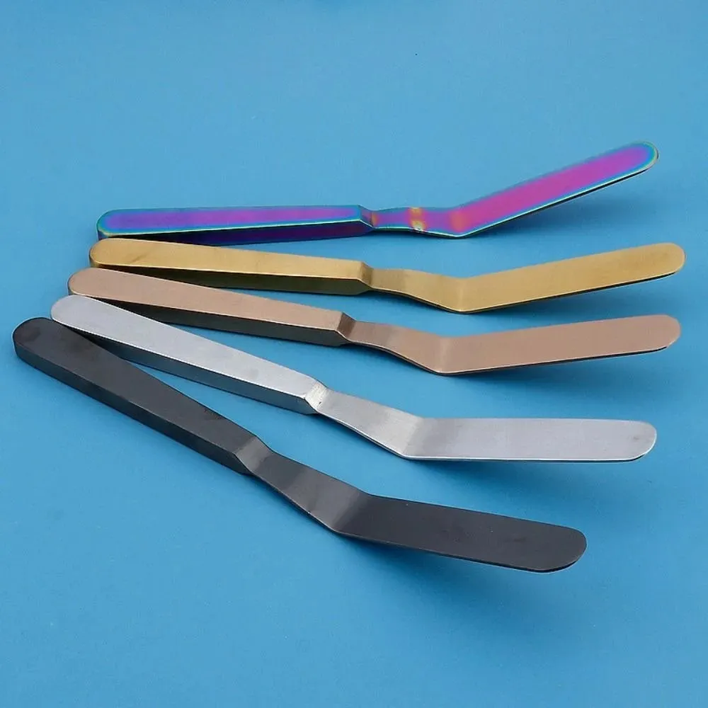 Utensílios de cozinha raspador de manteiga de aço inoxidável 8 tamanhos, espátula de confeiteiro para bolo, à prova de ferrugem, espalhador de geléia, pão