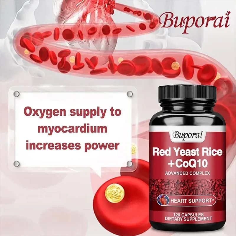 Red Yeast Rice with CoQ10 Supplement - Antioxidant Support for Energy and Heart HealthSupplementsSupplements