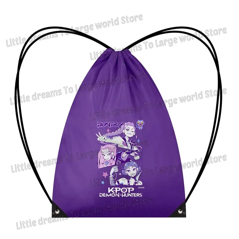 Anime figura saco de cordão mochila portátil grande capacidade ginásio roupas esportivas organizador bolsa armazenamento pacote bolso presente feminino