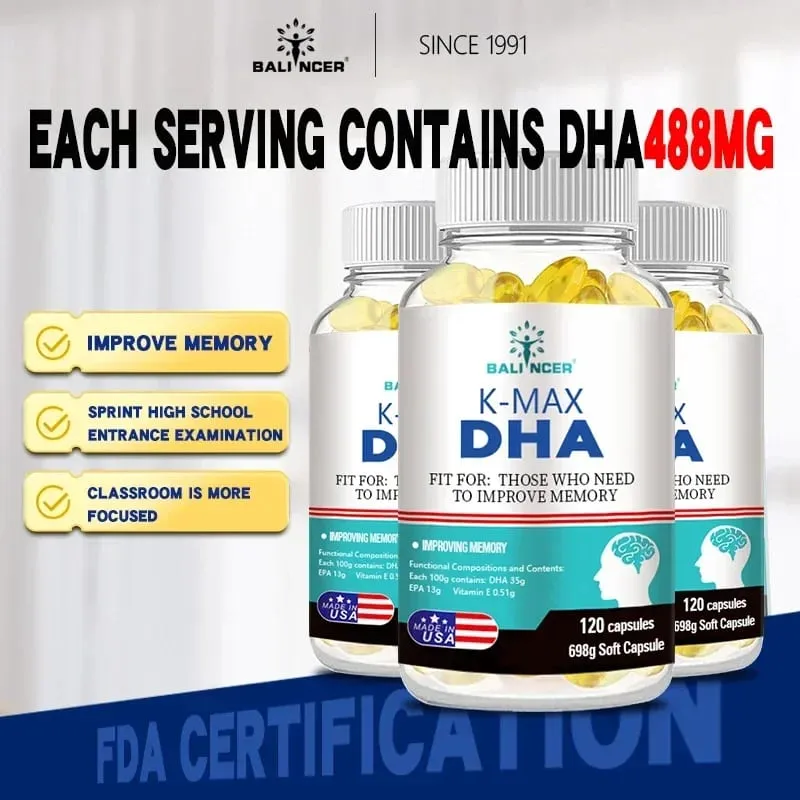 DHA 大腦補充品 - DHA 和 EPA - 增強記憶力、專注力和認知力，促進大腦和眼睛健康