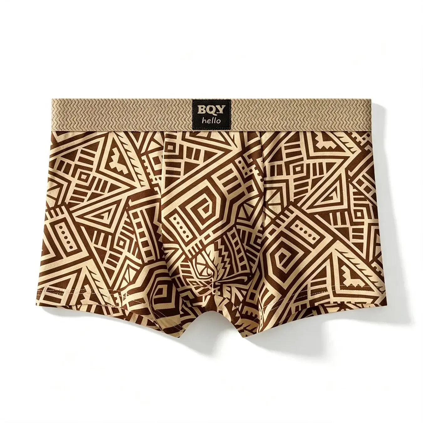 Men's Breathable Comfortable Underwear American Style Personalized Boxer Shorts Printed Trendy Ethnic Retro Square Underpant