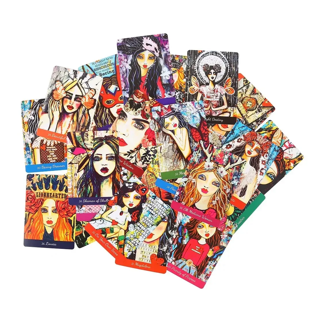 Love Your Inner Goddess Oracle cards 44 deck Tarot English Visions Divination Edition Deck Borad Playing Games