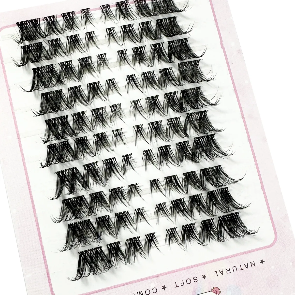 Transparent Stem False Eyelashes 3D Fluffy Single Cluster Eyelash Extension Segmented Natural Mink Fox Eye Effect Makeup Lashes
