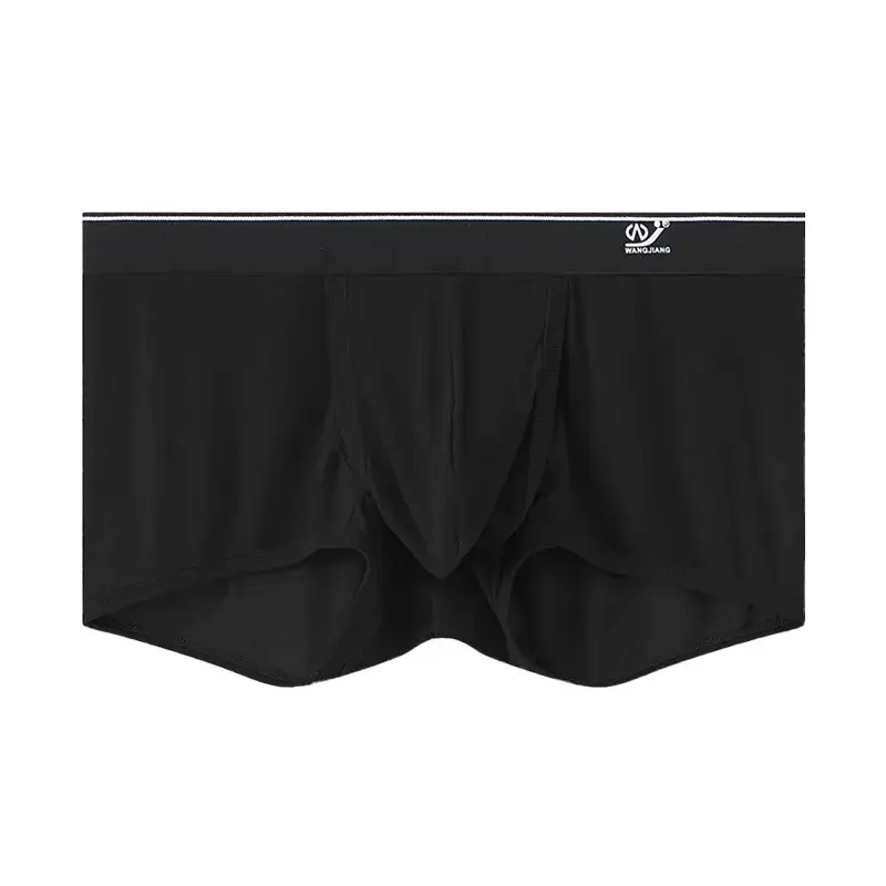 1 pçs gelo seda espaço cápsula roupa interior masculino compartimento sólido verão respirável ultra-fino boxers shorts transparentes hombre