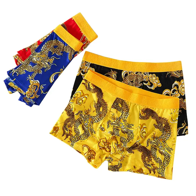 4 pçs/set roupa interior masculina padrão 3d sexy cuecas em forma de u bolsa convexa moda meninos calcinha novo estilo boxershorts masculino — image 3