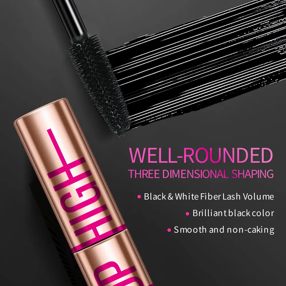 Rímel fino e grosso, durável, à prova d'água, maquiagem natural para os olhos, cílios ondulados