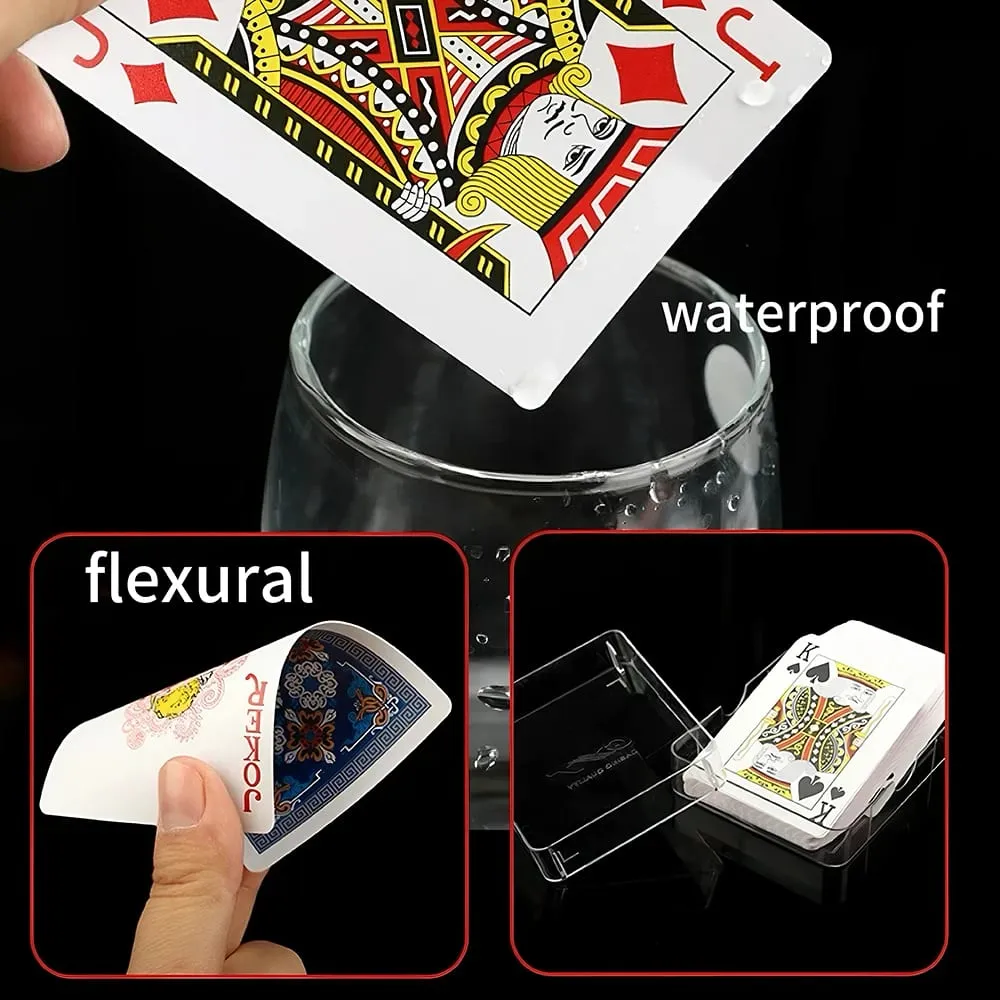 Premium Frosted Playing Cards PVC Plastic Waterproof Durable Poker Cards Large Character Deck of Cards for Parties