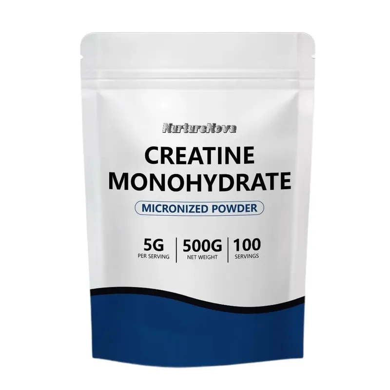 Creatina monohidratada em pó micronizada 500g 100 porções 5g colher suplemento de nutrição esportiva para homens e mulheres