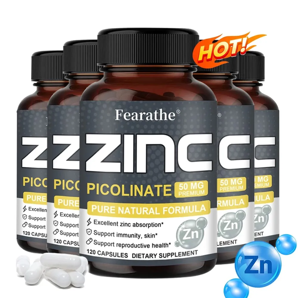 Zinc 50 Mg - High Potency Pure Zinc Supplement Boosts Immune Function Promotes Healthy Skin and Promotes Bone Marrow Health