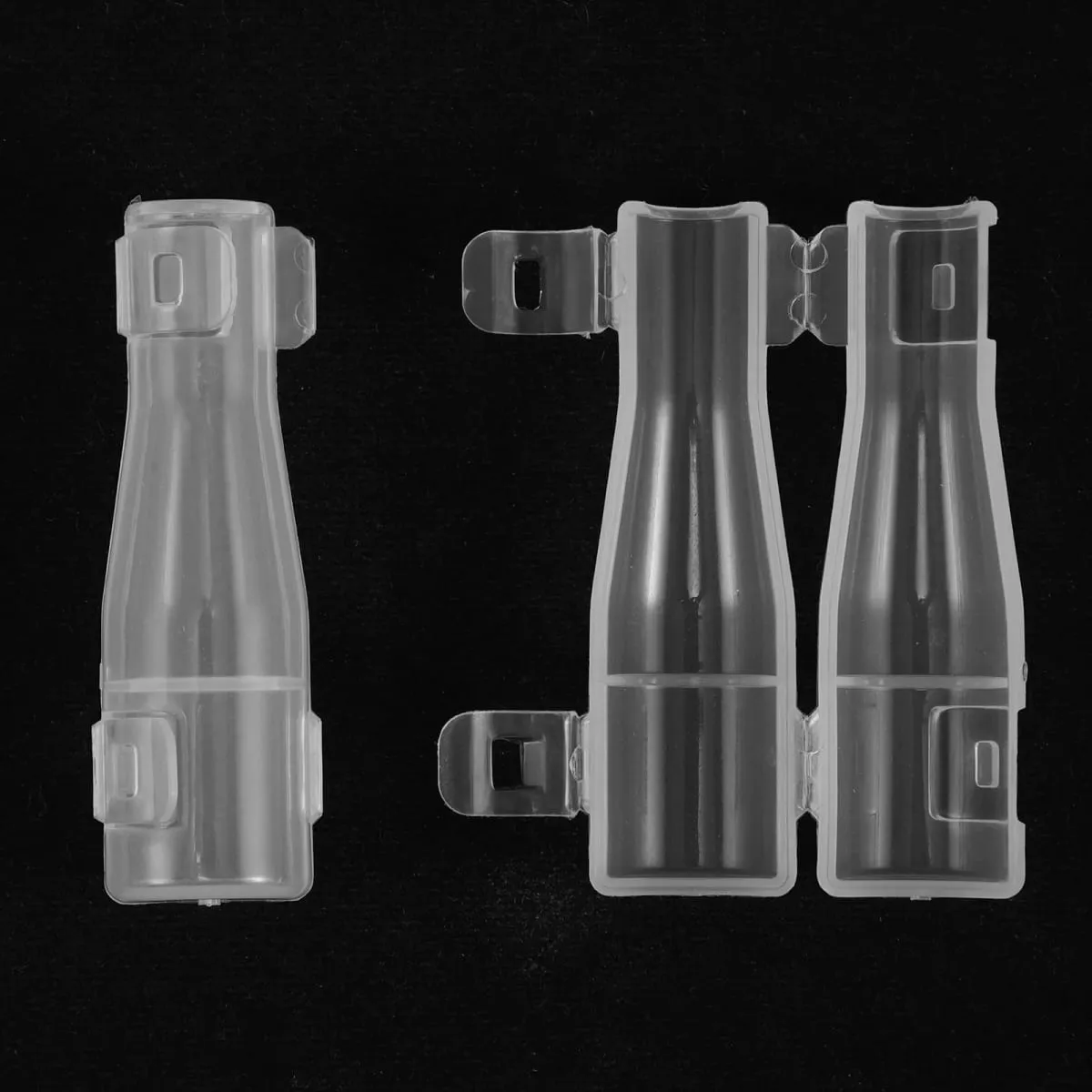 10 peças de plástico transparente para pincéis de maquiagem, capas contra poeira para escovas redondas, proteção e organização de ferramentas