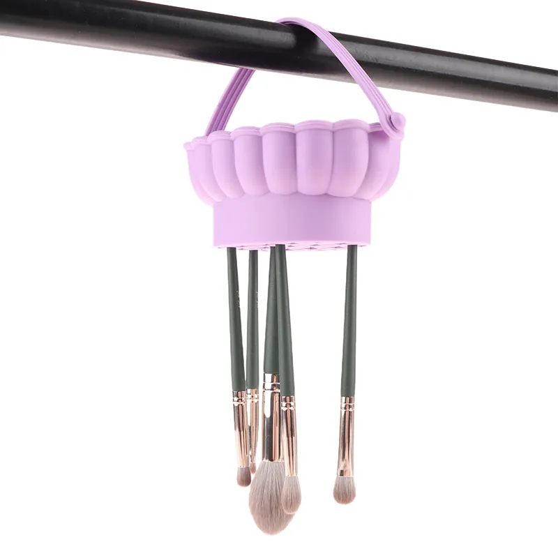 Escova de maquiagem de silicone, caixa de limpeza, tigela de lavagem, maquiagem, ovo, prateleira de secagem, ferramenta para lavar pó, esponja, escovas de armazenamento, purificador