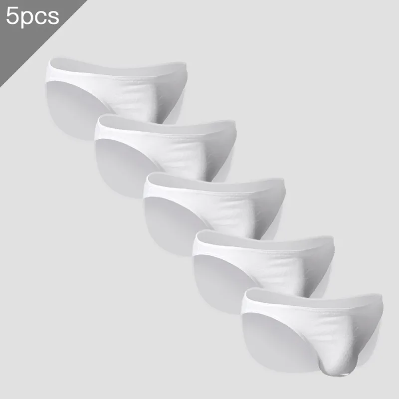 5pcs Men's briefs U convex mode thin stretch sexy low waist tight narrow hem underpants