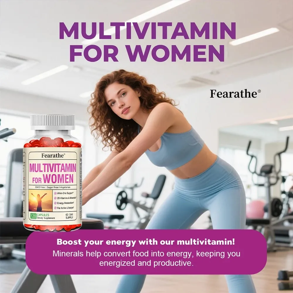 Women's Daily Multi Capsules - Antioxidant Daily Multivitamin To Support Energy and Immune Health - 120 Capsules