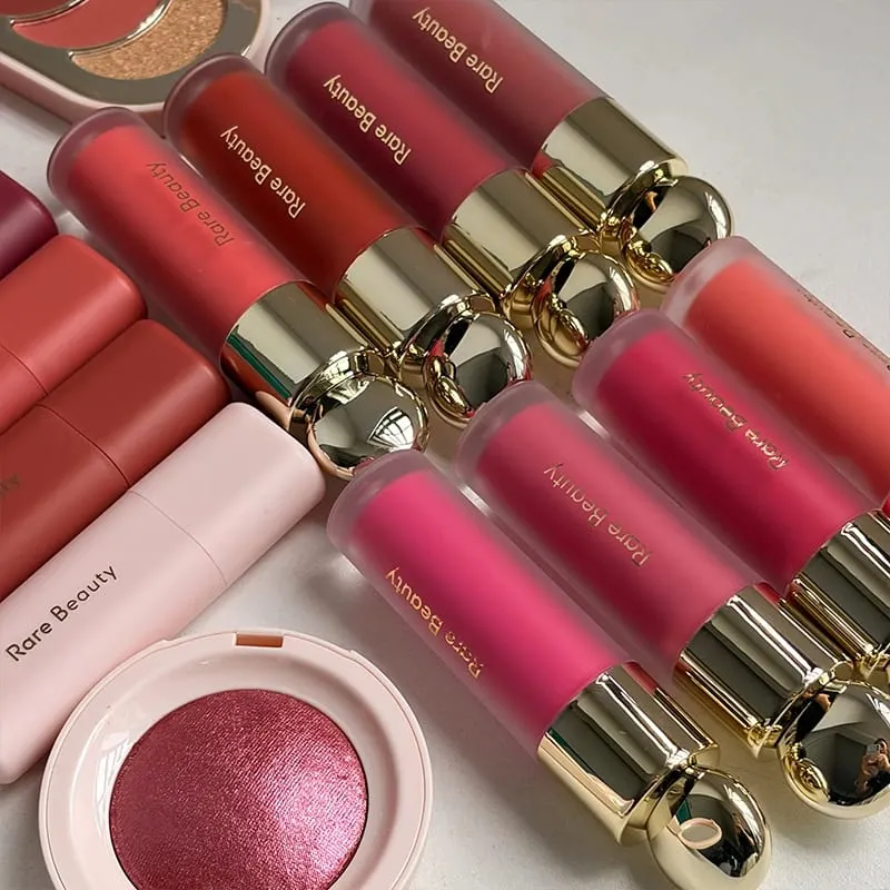 Autumn Rare Beauty Cream‑to‑powder Liquid Blush Mashed‑potato Texture Highlight Mirror Easy‑to‑apply Long‑lasting Blush Cream