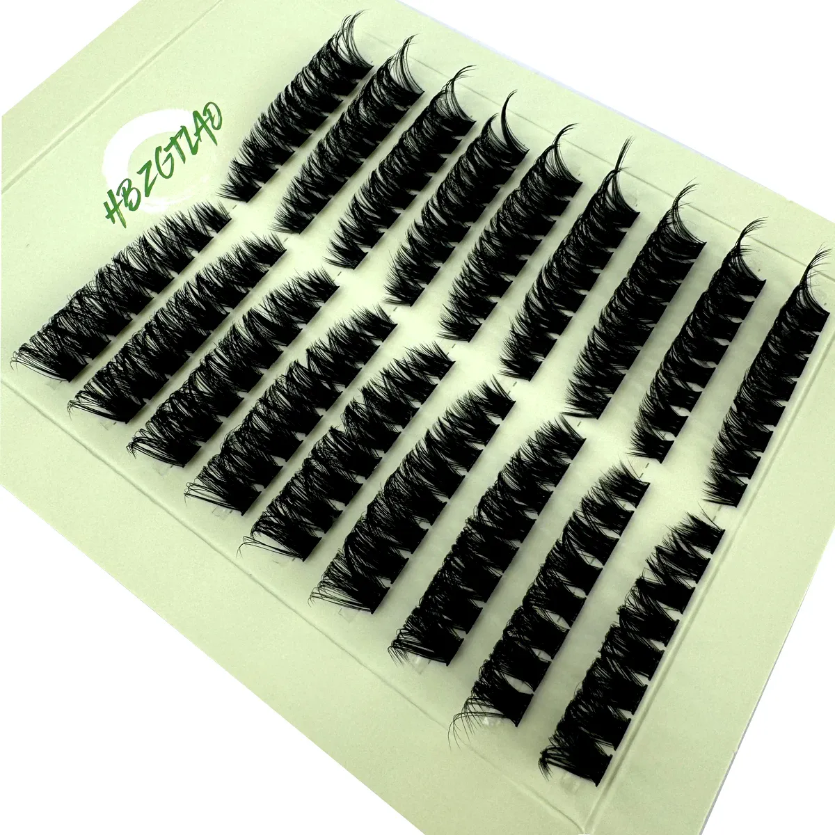 Linha de extensão de cílios encaracolados fofos de 9 fileiras 60D/80D esquerda/direita linha de extensão de cílios de olho de gato pode ser reutilizada