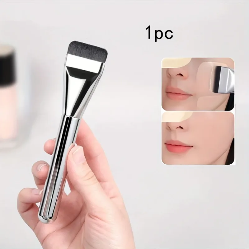 Pincel de base ultrafino multiuso, pincel leve para contorno facial, pincel plano para mistura de base, creme, pincéis de maquiagem