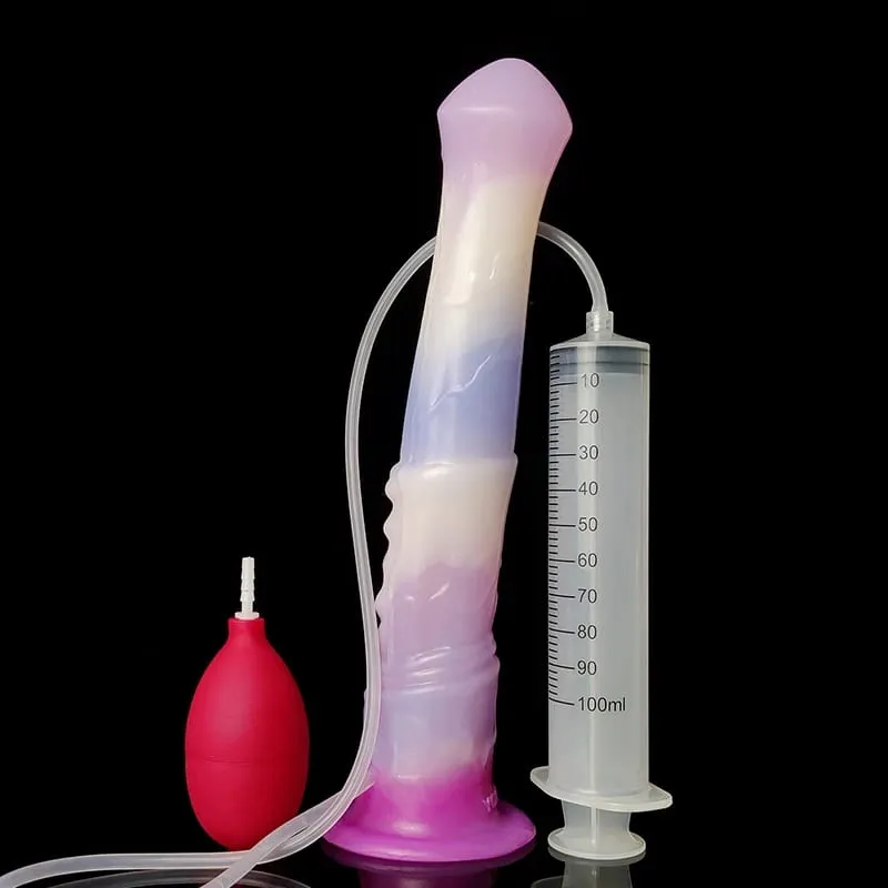 Ejaculating Horse Dildo 10 Modes Vibrator Female Clit Stimulator Silicone Animal Penis With Sucker Sex Toy For Women Men