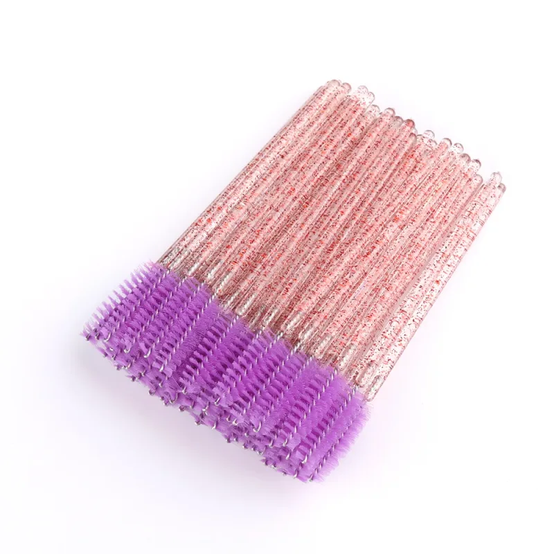 50 pçs escovas de cílios descartáveis ​​extensão cristal sobrancelha escova rímel varinha cílios conjunto de ferramentas cosméticas maquiagem beleza