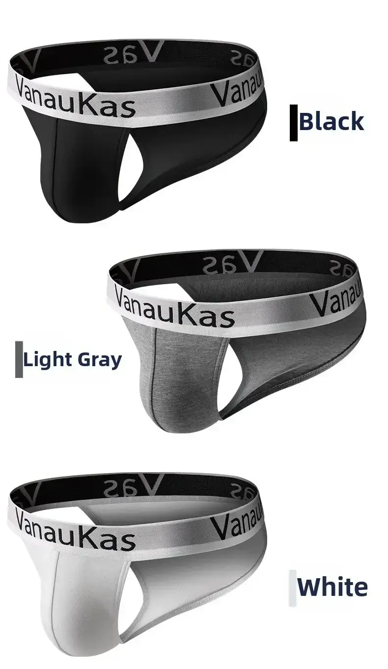 New Men's Underwear Briefs High-Cut Small Triangle Underpants Sexy Low-Rise Hollow Out Cotton Panties with Elastic Waistband — image 6